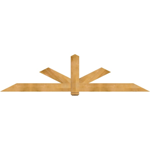 Ekena Millwork Kennewick Rough Sawn Timber Gable Bracket, Western Red Cedar, 108"W x 27"H x 2"D x 6"F, 6/12 Pitch GBW108X27X0206KEN00RWR - main